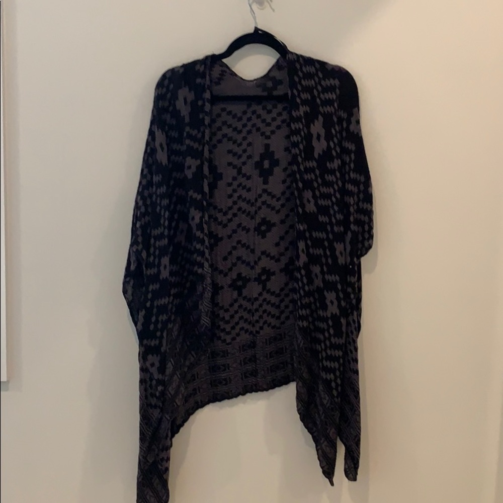Black and Grey poncho